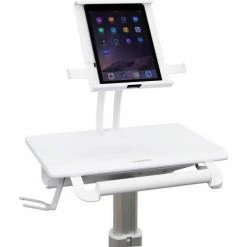 Ergotron® StyleView® SV10 Non-Powered Tablet Cart, White/Aluminum -Outlet Desks & Workstations Store sv10 1400 d