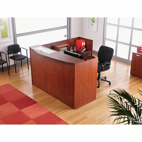 Alera Reversible Reception Return - 44"W x 23-5/8"D x 41-1/2"H - Medium Cherry - Valencia Series 3 Alera Reversible Reception Return - 44"W x 23-5/8"D x 41-1/2"H - Medium Cherry - Valencia Series - Image 3